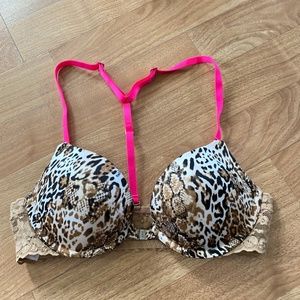 PINK Victoria's Secret Cheetah Print Lace Bra